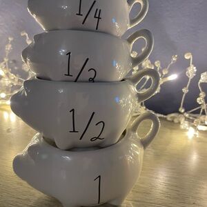 Rae Dunn Cream Pig-Shaped Measuring Cups